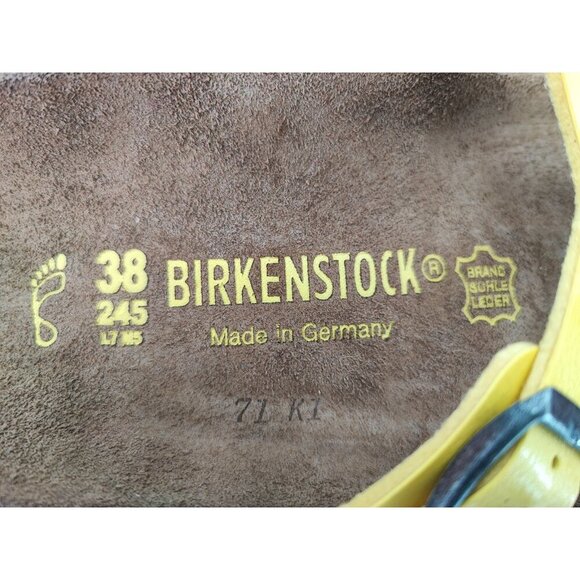 Birkenstock Women's Yellow Strap Thong Sandals Size 7 US - Picture 8 of 10